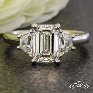 Custom 3 stone clearance gemstone rings